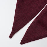 Cashmere Triangle Scarf_M_Burgundy
