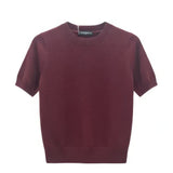 Short Sleeve Crew Neck Sweater_11 Colors