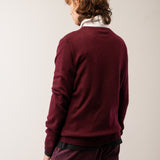 Men Crew Neck Sweater_Burgundy