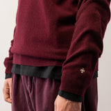 Men Crew Neck Sweater_Burgundy