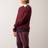 Men Crew Neck Sweater_Burgundy