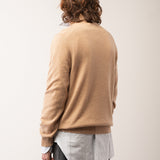 Men Mockneck Sweater_Camel