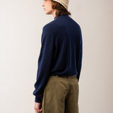 Men Mockneck Sweater_Navy