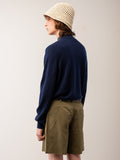 Men Mockneck Sweater_Navy