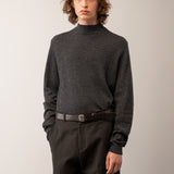 Men Mockneck Sweater_Graphite