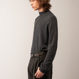 Men Mockneck Sweater_Graphite