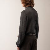 Men Mockneck Sweater_Graphite