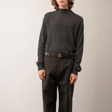 Men Mockneck Sweater_Graphite