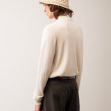 Men Mockneck Sweater_Vintage White