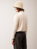 Men Mockneck Sweater_Vintage White