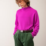 Men Mockneck Sweater_Purple