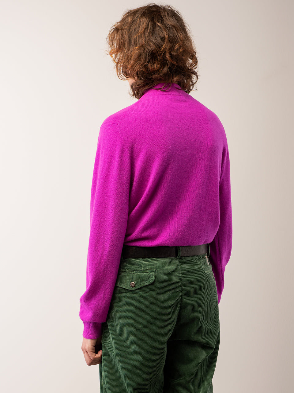 Men Mockneck Sweater_Purple