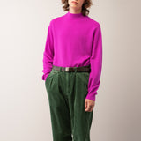 Men Mockneck Sweater_Purple