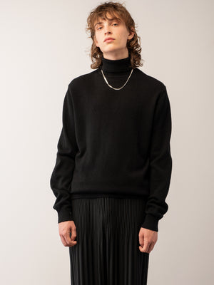 Men Turtleneck Sweater_Black