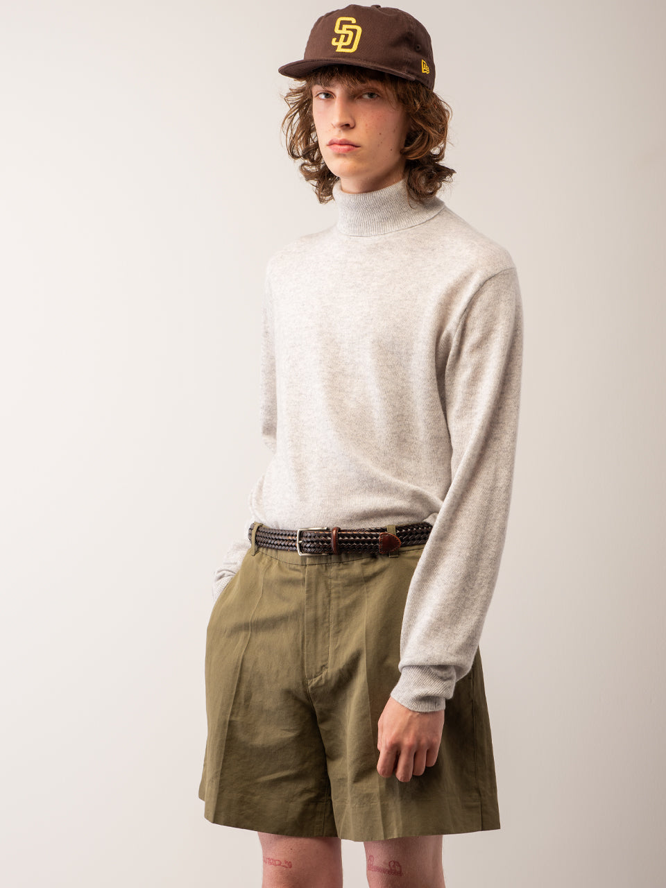 Men Turtleneck Sweater_Grey
