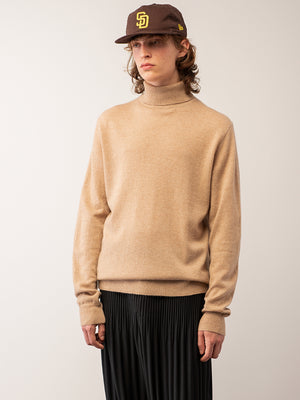 Men Turtleneck Sweater_Camel