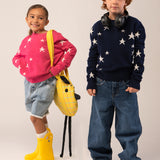 Kids Star Jacquard Sweater_Strawberry