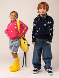 Kids Star Jacquard Sweater_Strawberry