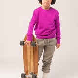Kids Crew Neck Sweater_Purple