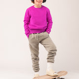 Kids Crew Neck Sweater_Purple