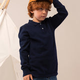 Kids Polo Sweater_Navy