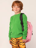 Kids Crew Neck Sweater_Green