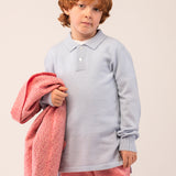 Kids Polo Sweater_Baby Blue