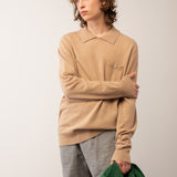 Men Polo Sweater_Camel