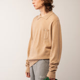 Men Polo Sweater_Camel