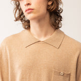 Men Polo Sweater_Camel