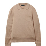 Men Polo Sweater_Camel