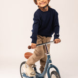 Kids Crew Neck Sweater_Navy