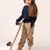 Kids Crew Neck Sweater_Navy