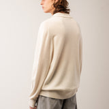 Men Polo Sweater_Vintage White