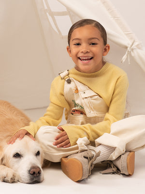 Kids Crew Neck Sweater_Yellow