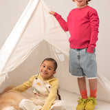 Kids Crew Neck Sweater_Yellow