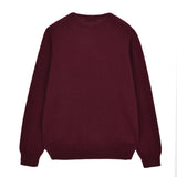 Men Crew Neck Sweater_Burgundy