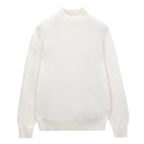 Men Mockneck Sweater_Vintage White