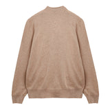 Men Mockneck Sweater_Camel