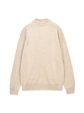 Men Mockneck Sweater_Oatmeal