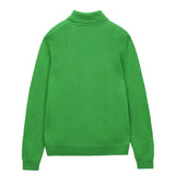 Men Turtleneck Sweater_Green